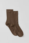 Cashmere Mesh Sock - Java Brown