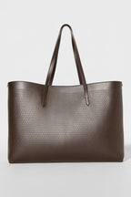 ALO Leather Mesh Tranquility Tote - Espresso Leather Mesh