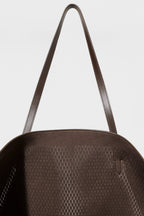 ALO Leather Mesh Tranquility Tote - Espresso Leather Mesh