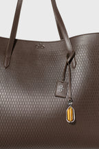 ALO Leather Mesh Tranquility Tote - Espresso Leather Mesh