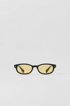 ALO Skinny Oval Sunglasses - Black/Yellow