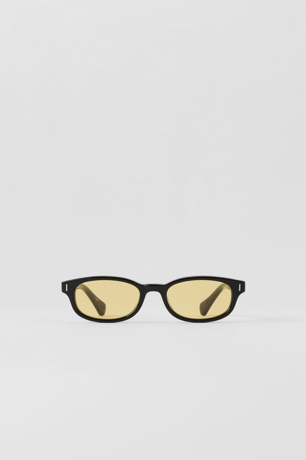 ALO Skinny Oval Sunglasses - Black/Yellow
