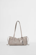 ALO Leather Mesh Mini Unwind Cinch - Warm Gravel Leather Mesh