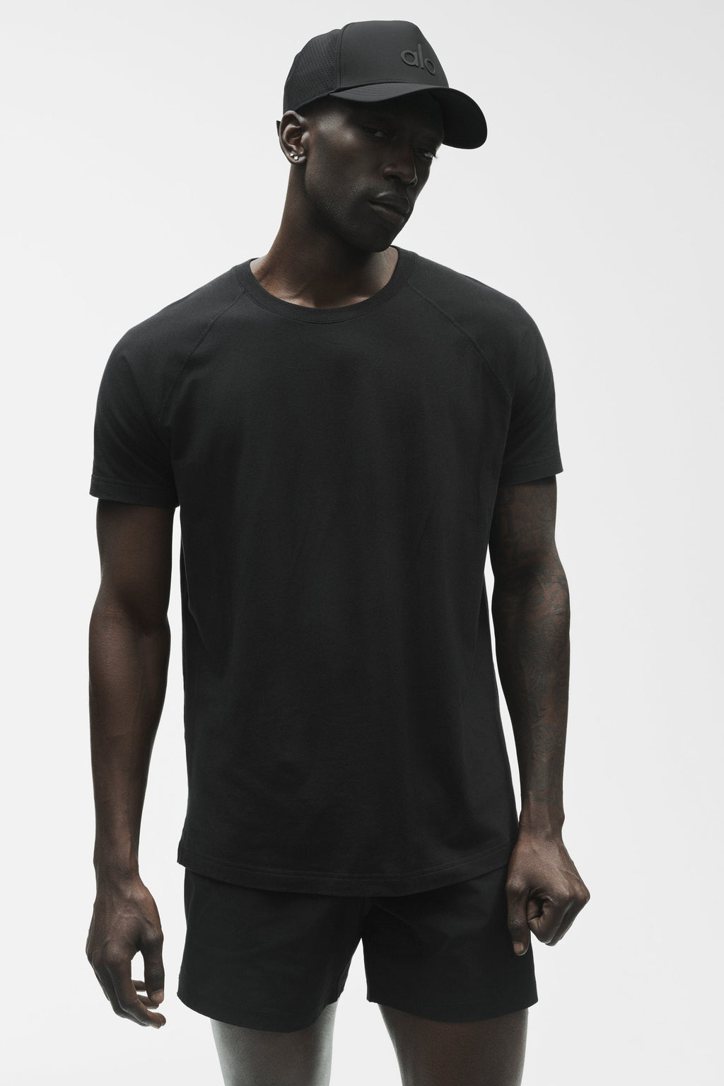 ALO Vapor Crewneck Short Sleeve - Black