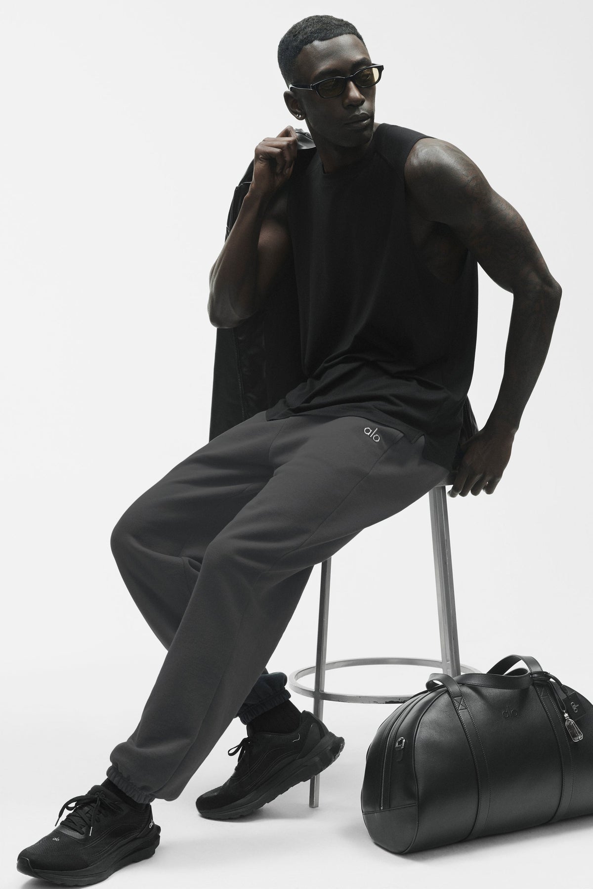 ALO Vapor Muscle Tank - Black