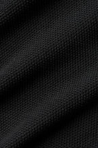 Sports Club Sweater Knit Hoodie - Black