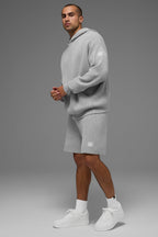 Sports Club Sweater Knit Hoodie - Athletic Heather Grey