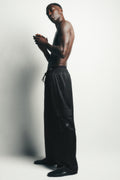 Satin Horizon Straight Leg Cargo Pant - Black