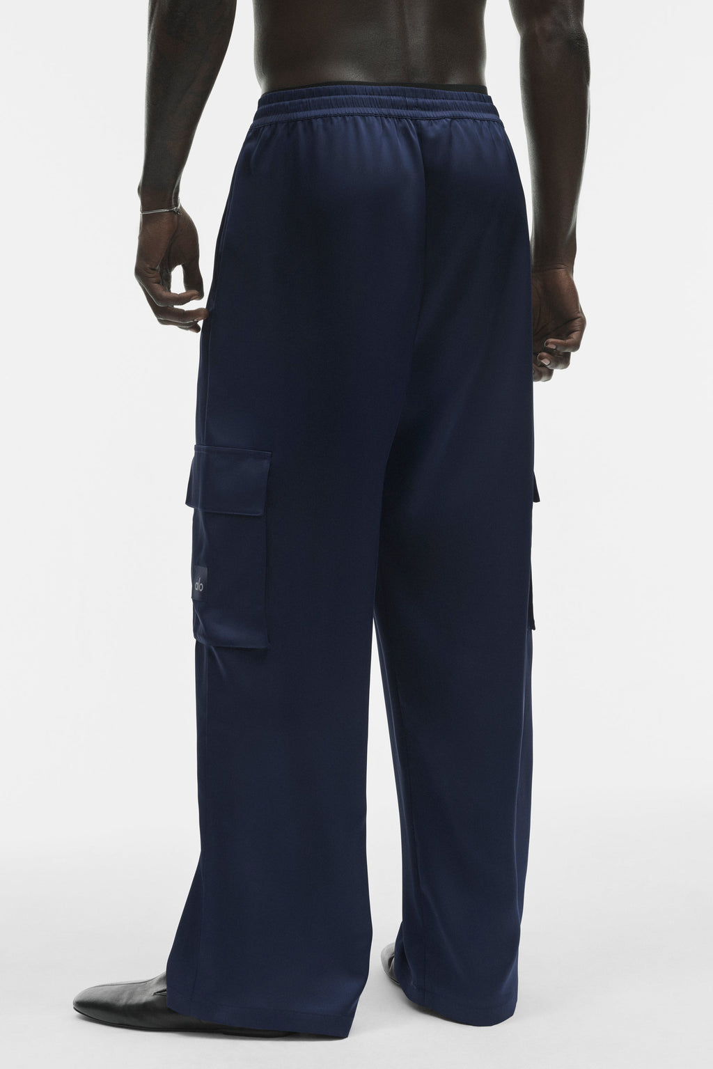 Satin Horizon Straight Leg Cargo Pant - Navy