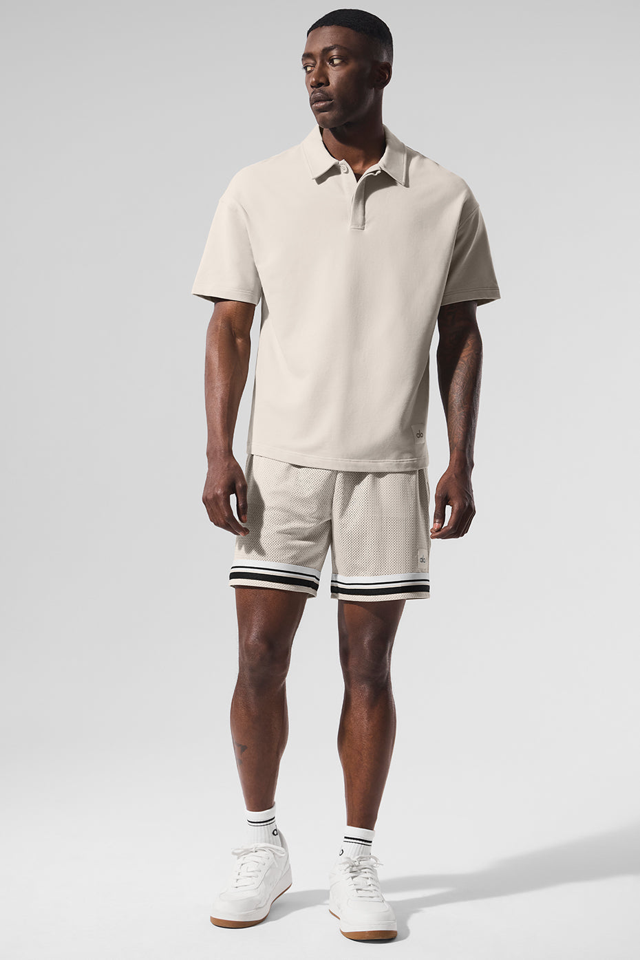 7 Key Mesh Basketball Short - Bone