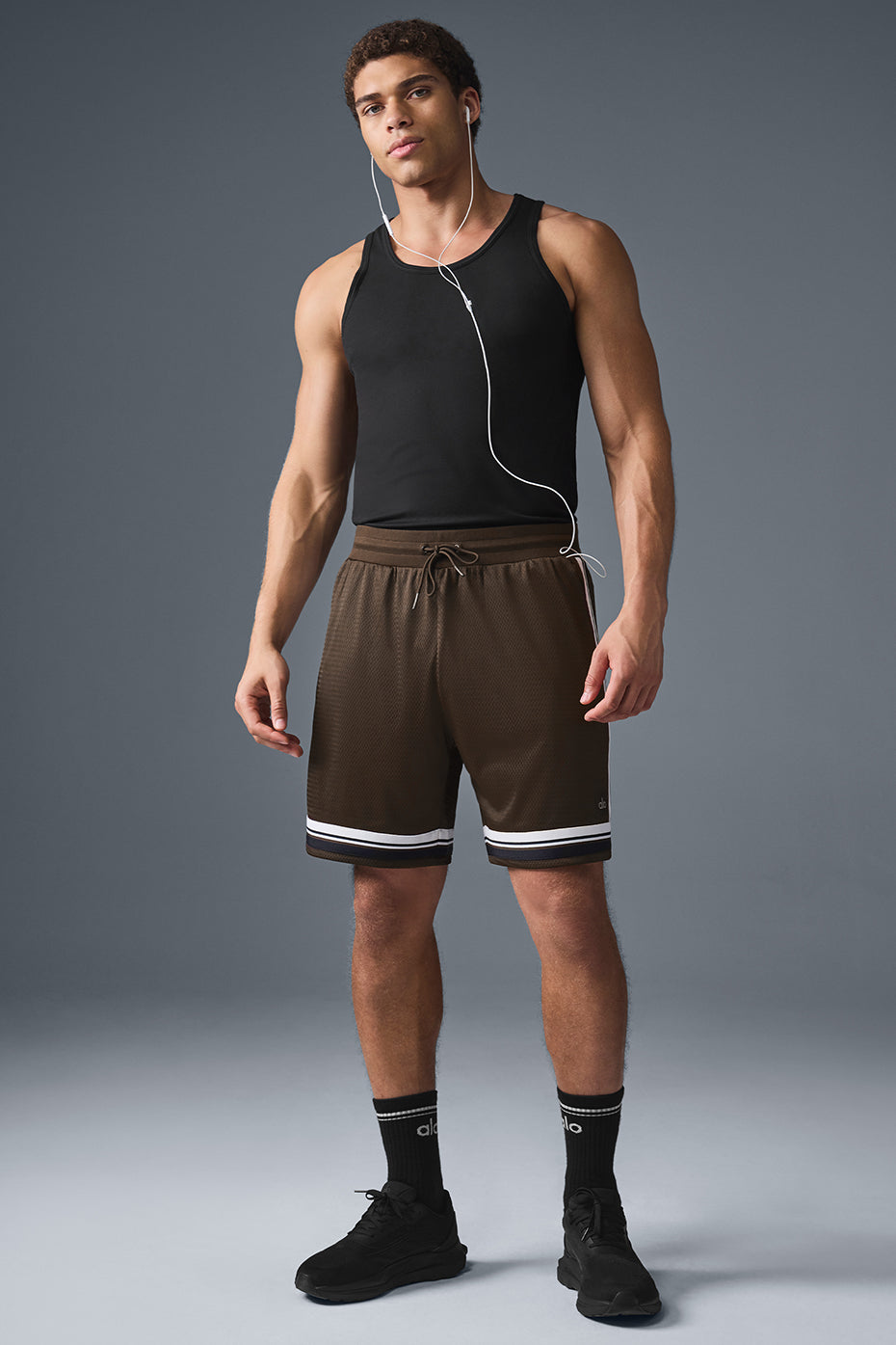 7 Key Mesh Basketball Short - Espresso