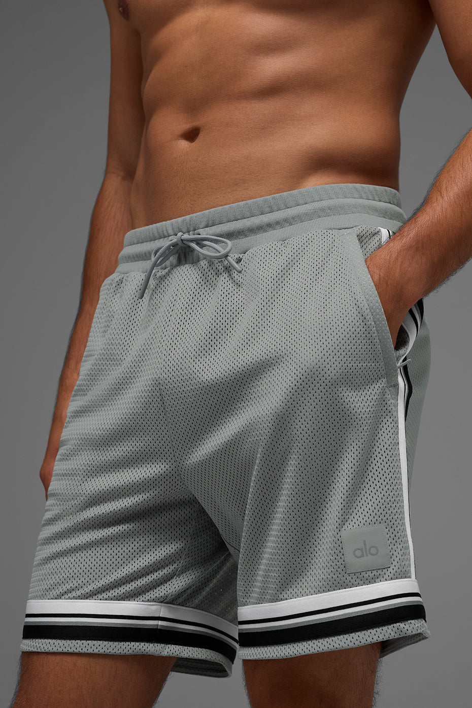 7 Key Mesh Basketball Short - Lunar Grey