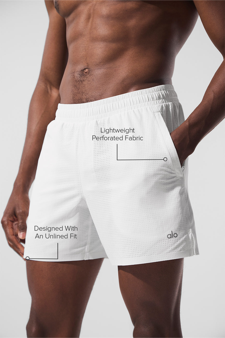 5 Traction Running Short - White