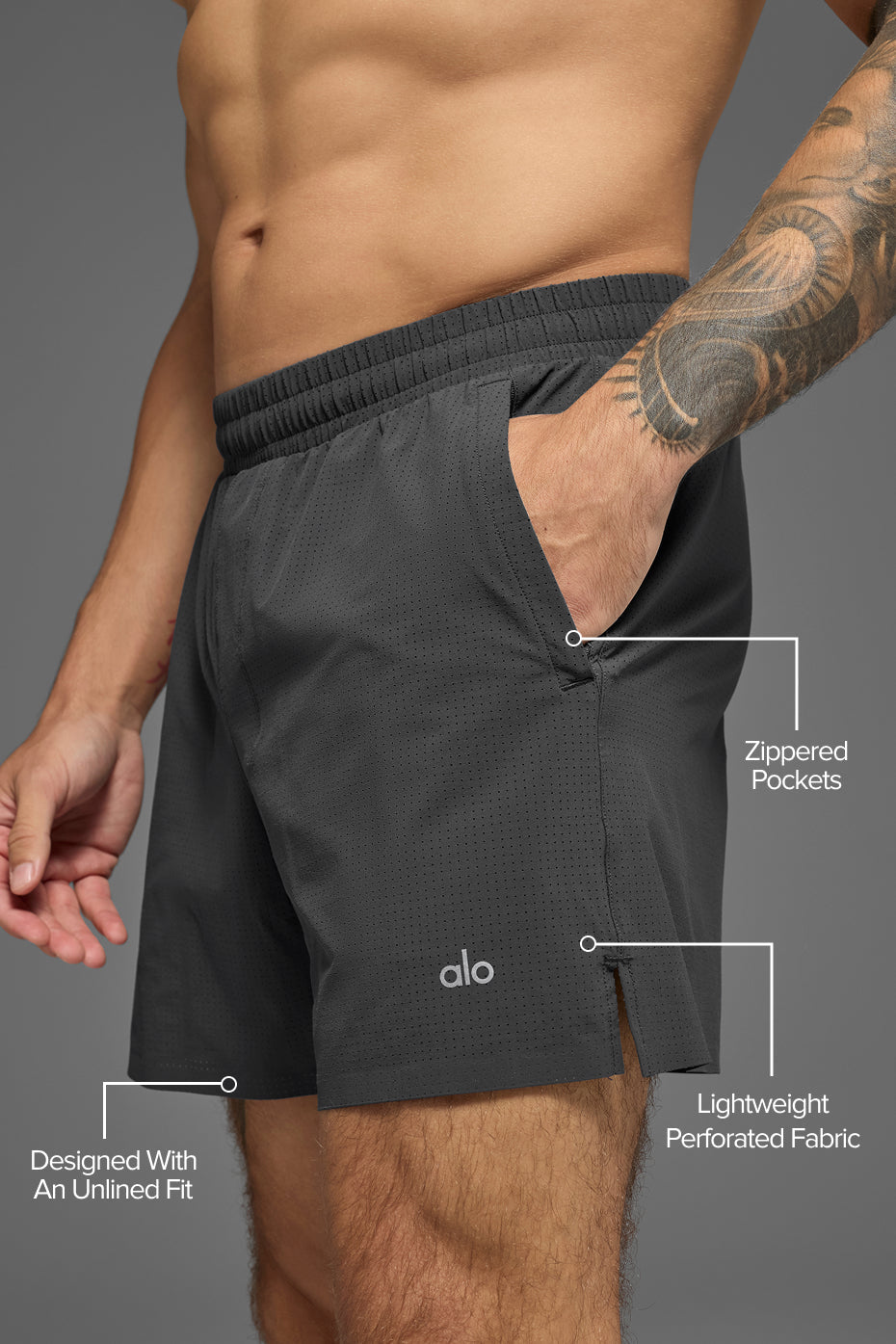 5 Traction Running Short - Anthracite