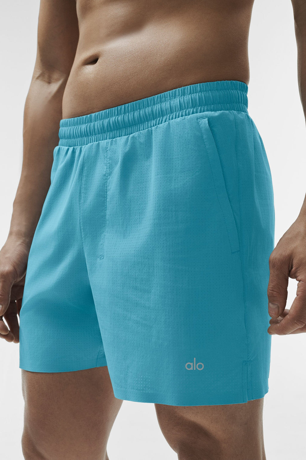 5 Traction Running Short - Blue Breeze