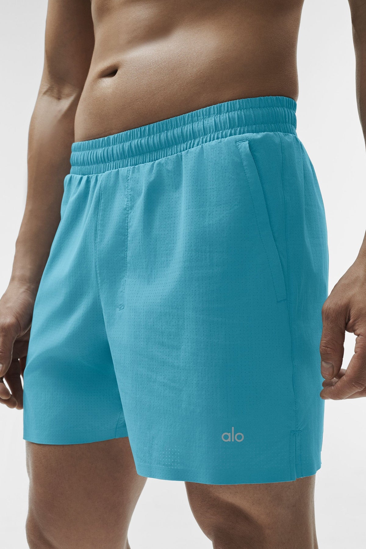 5 Traction Running Short - Blue Breeze