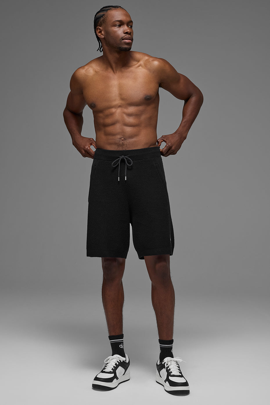 7 Sports Club Sweater Knit Short - Black
