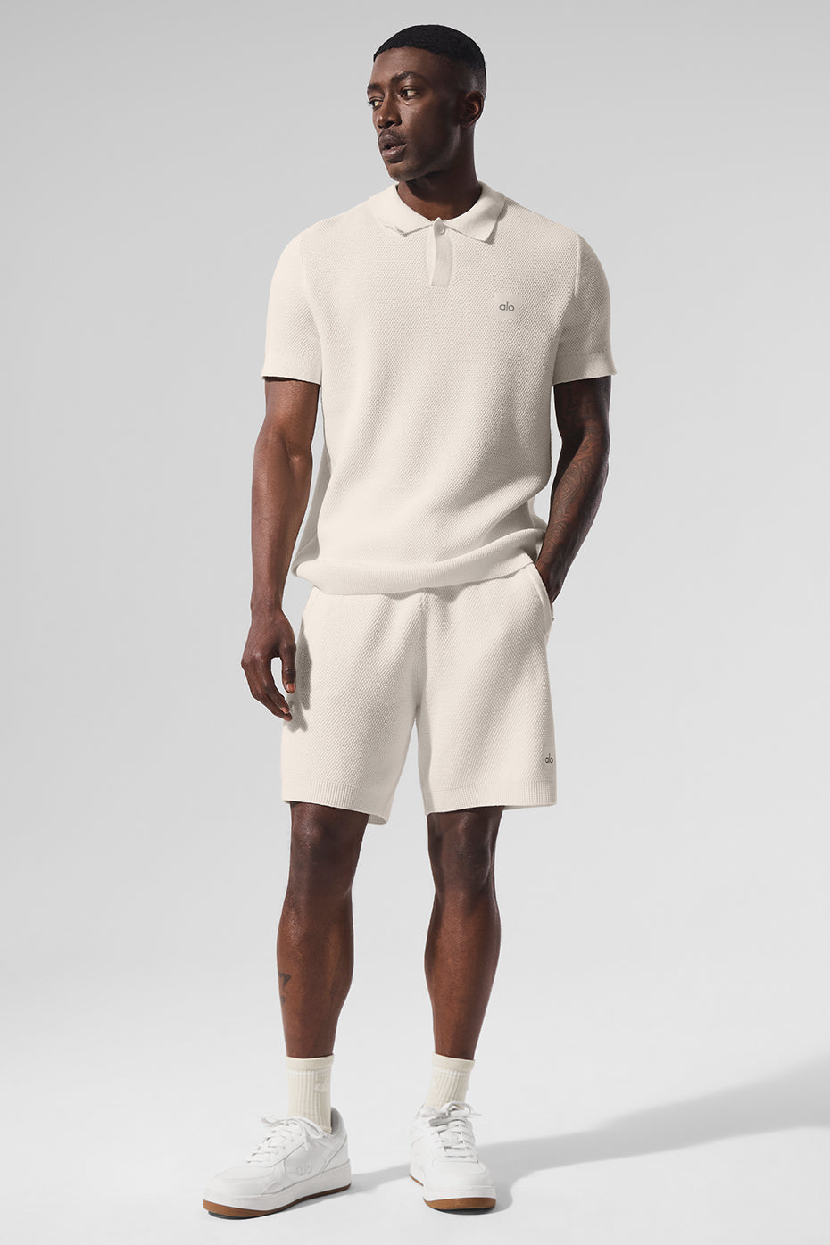 7 Sports Club Sweater Knit Short - Ivory