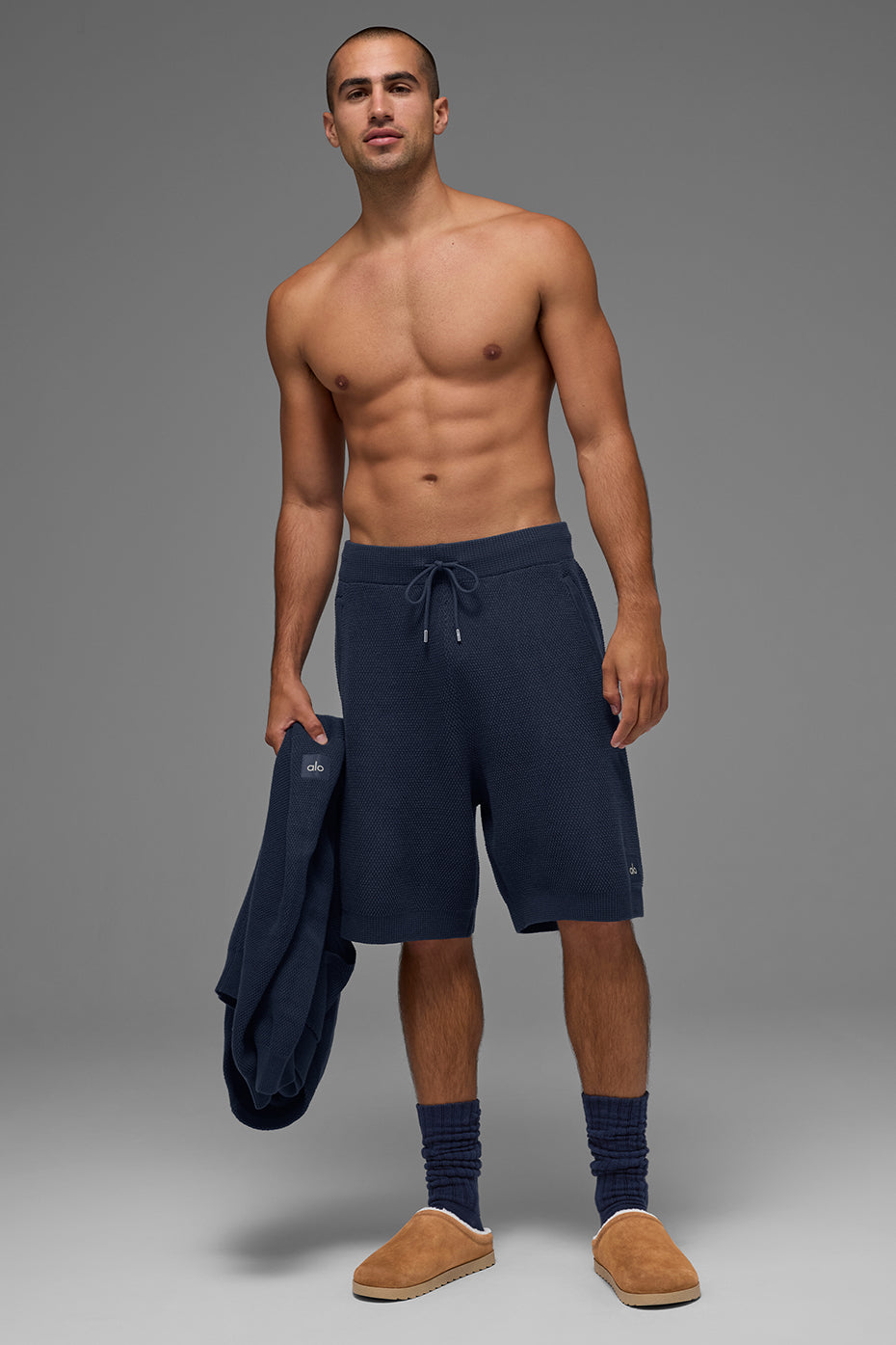 7 Sports Club Sweater Knit Short - Navy