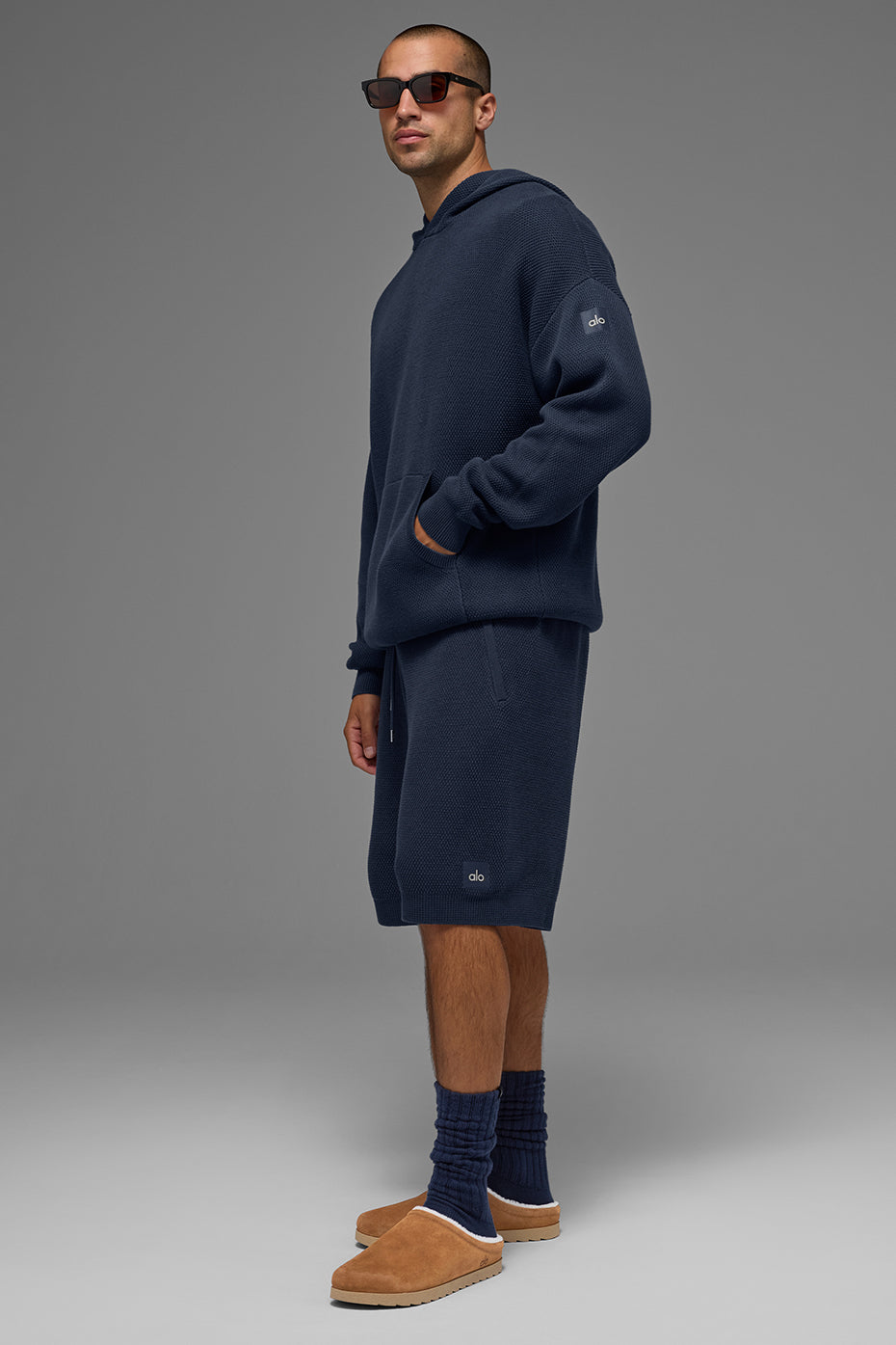 7 Sports Club Sweater Knit Short - Navy