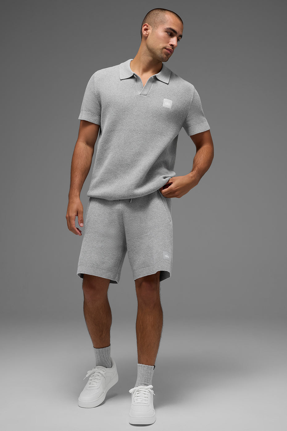 7 Sports Club Sweater Knit Short - Athletic Heather Grey