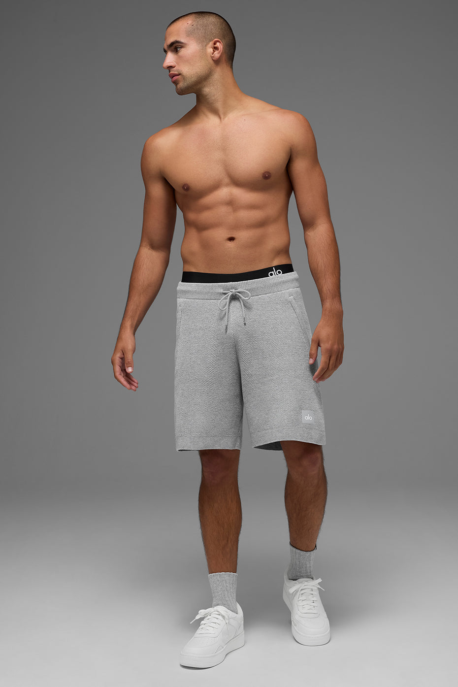7 Sports Club Sweater Knit Short - Athletic Heather Grey