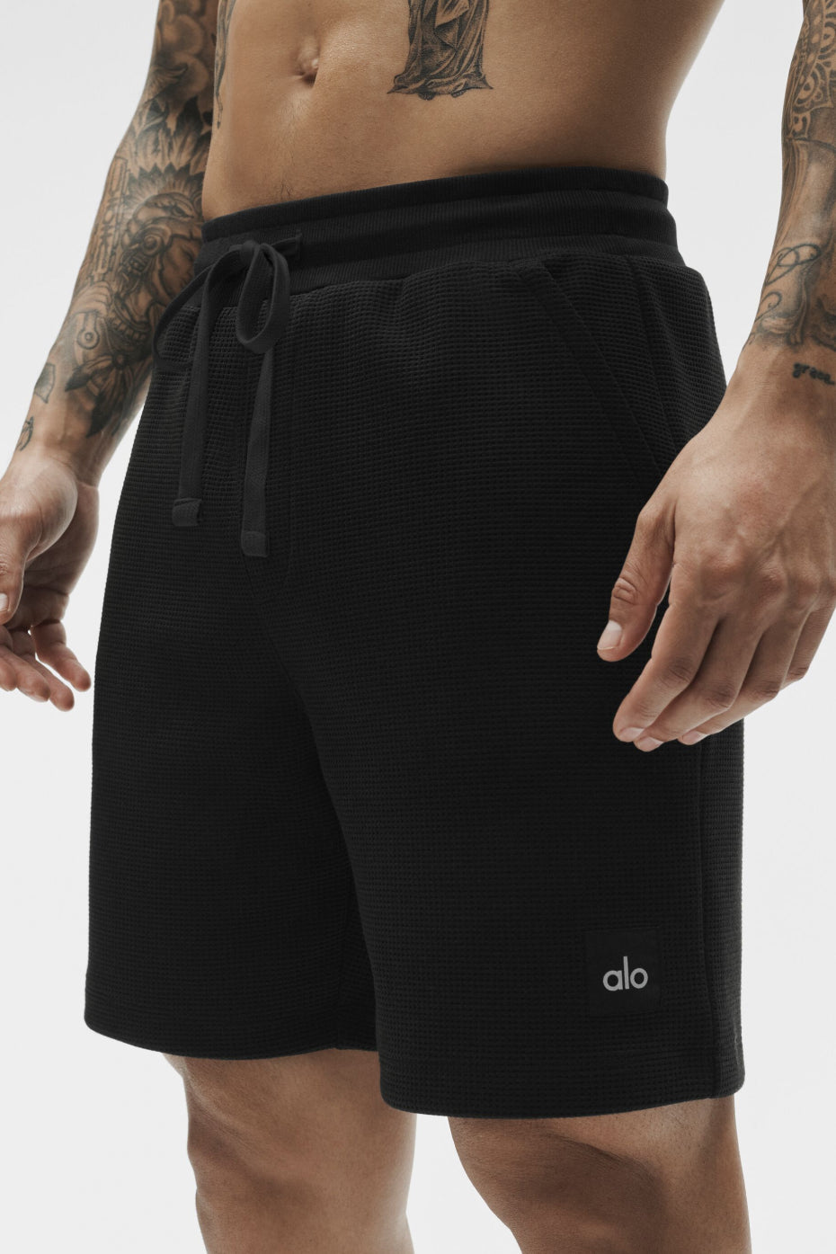 7 Waffle Lounge Short - Black
