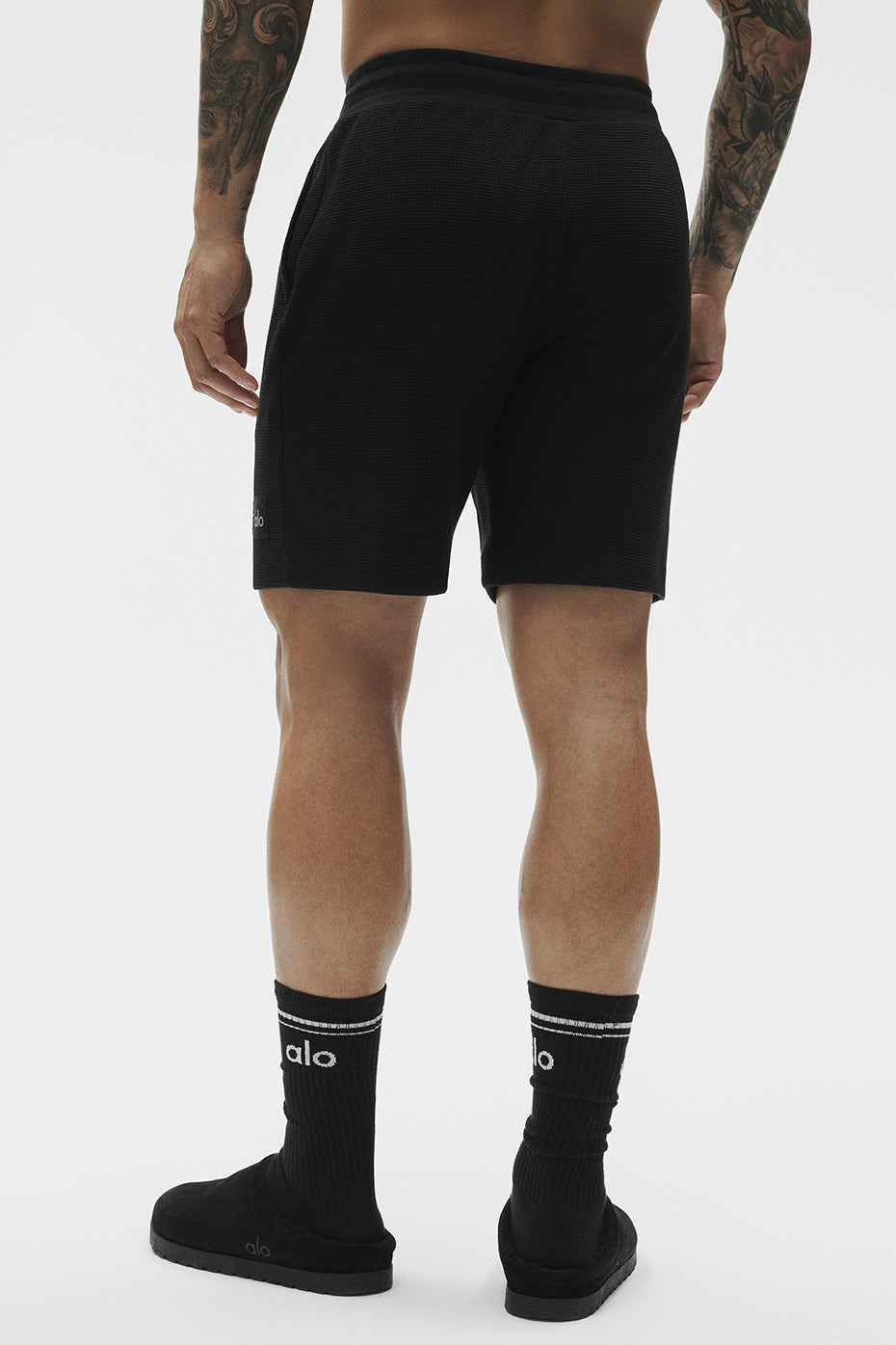 7 Waffle Lounge Short - Black
