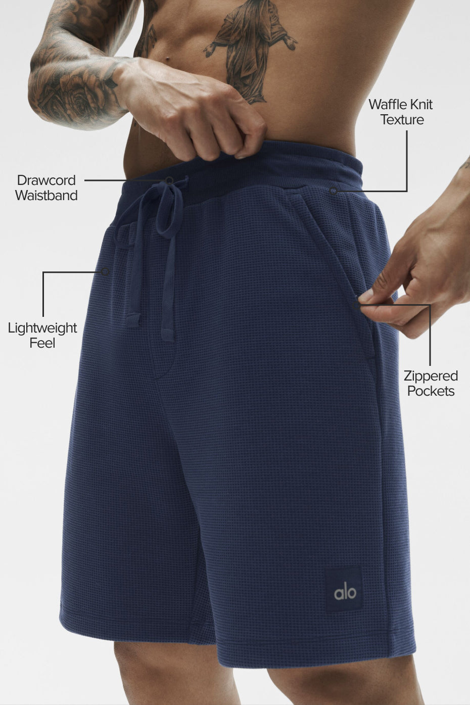 7 Waffle Lounge Short - Navy