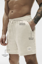 7 Linen Days Short - Bone