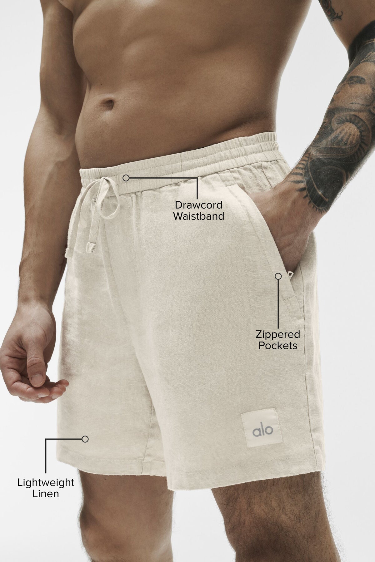 7 Linen Days Short - Bone
