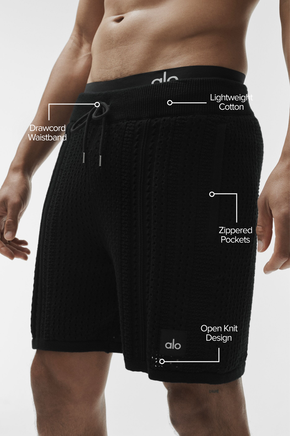 7 Coastline Knit Short - Black