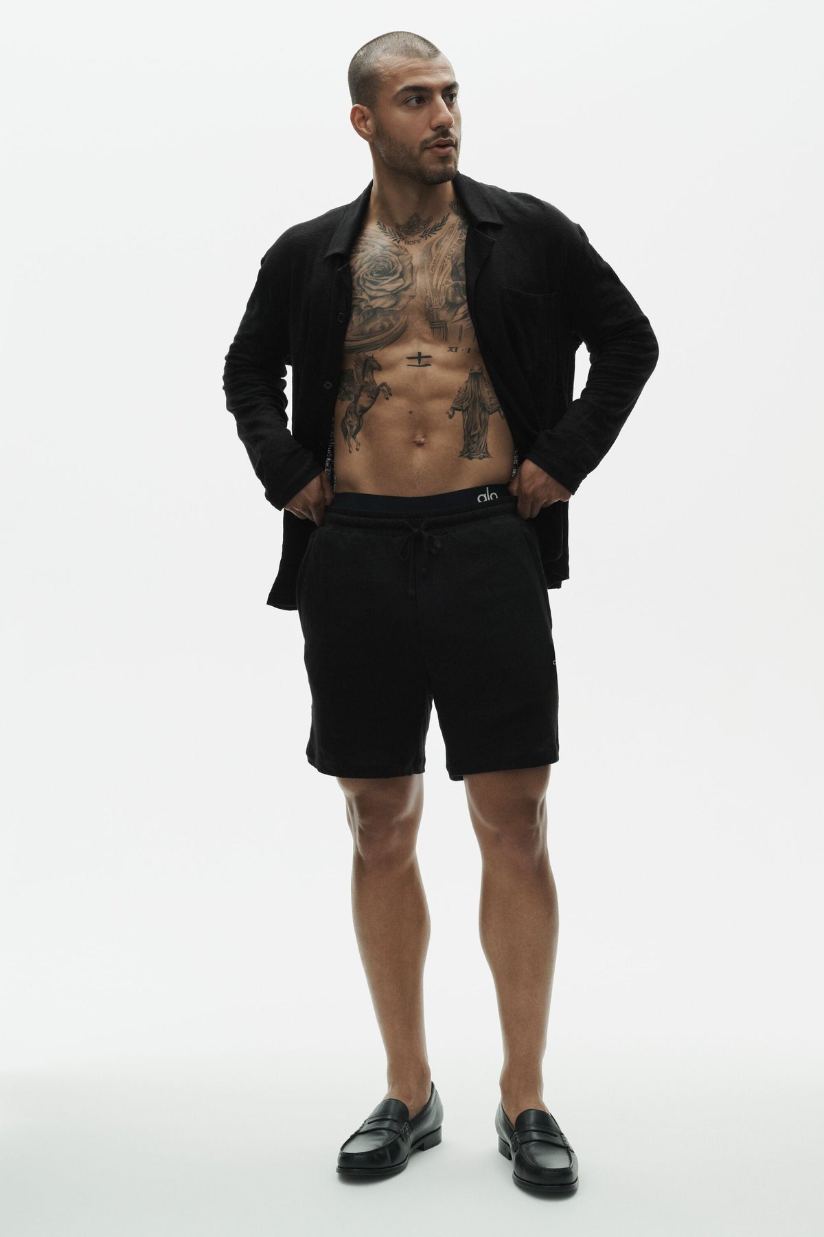 7 Linen Jersey Coastal Short - Black