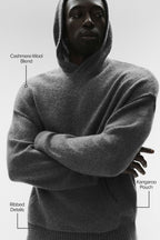 Wool Cashmere New Class Hoodie - Platinum Grey