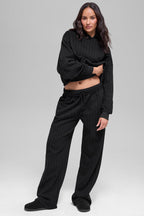 Pinstripe Hoodie - Black Pinstripe