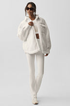 Sherpa Edge Shacket - Ivory