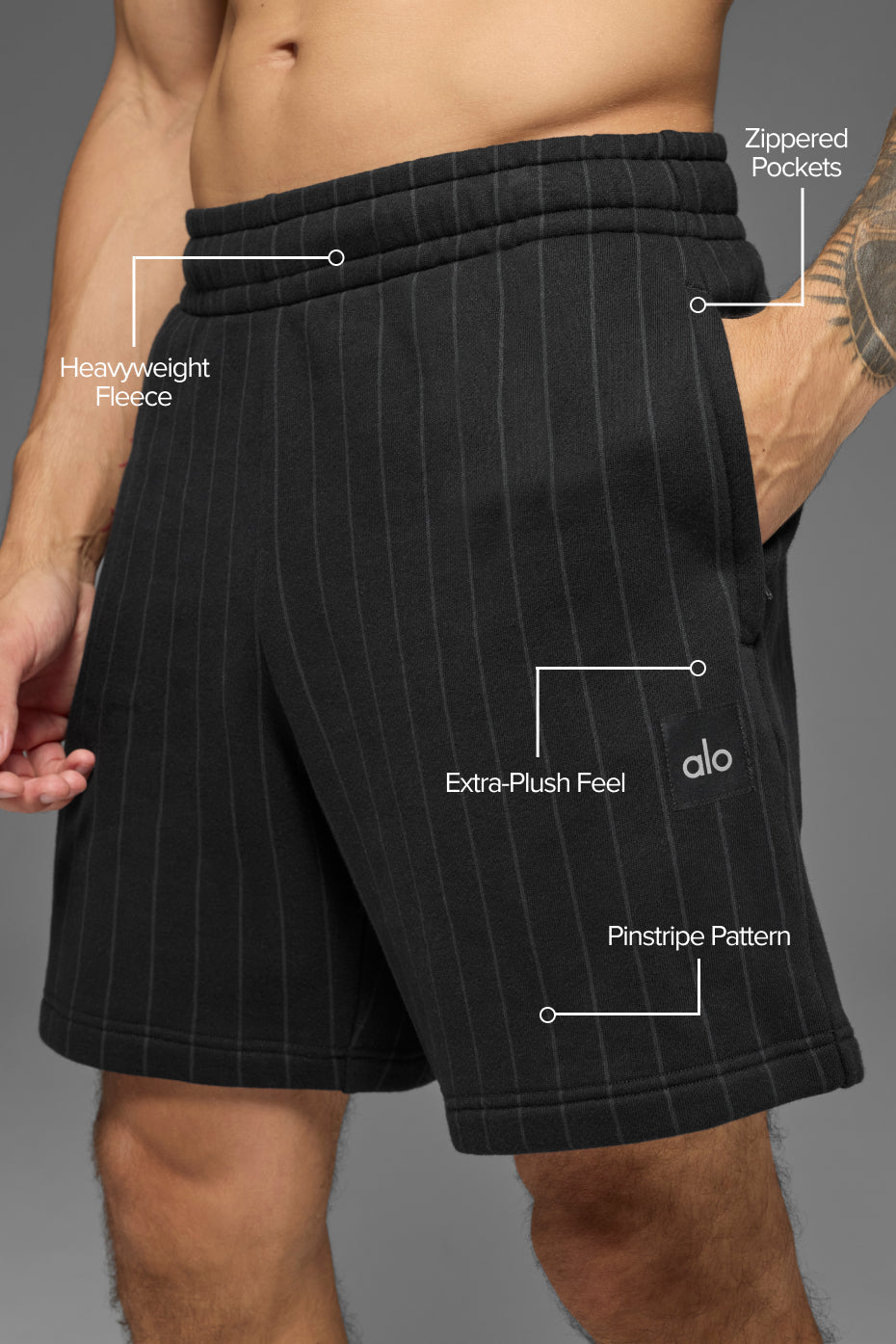 7 Pinstripe Short - Black Pinstripe