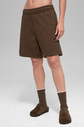 7 Pinstripe Short - Espresso Pinstripe