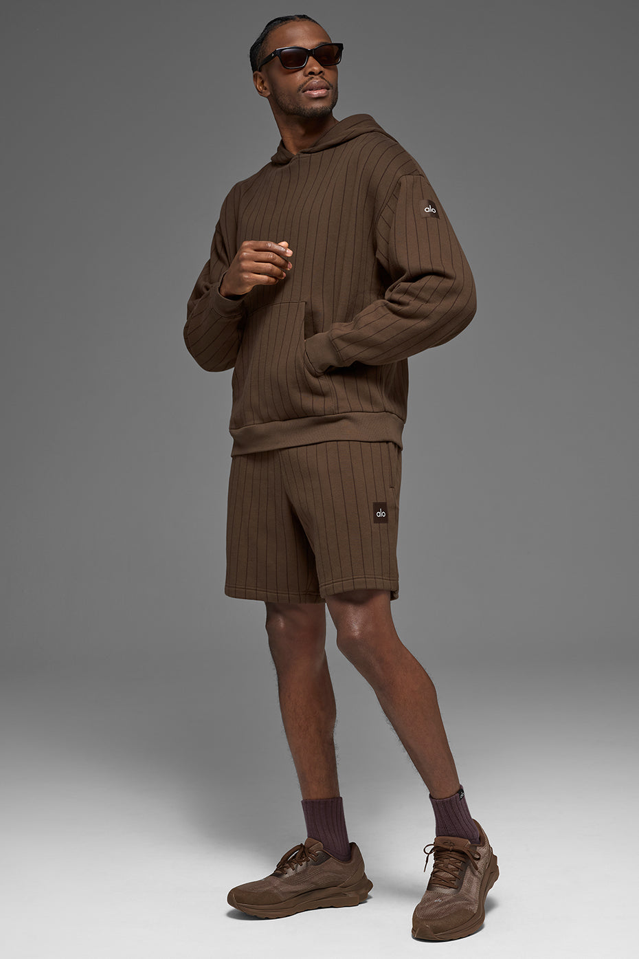 7 Pinstripe Short - Espresso Pinstripe