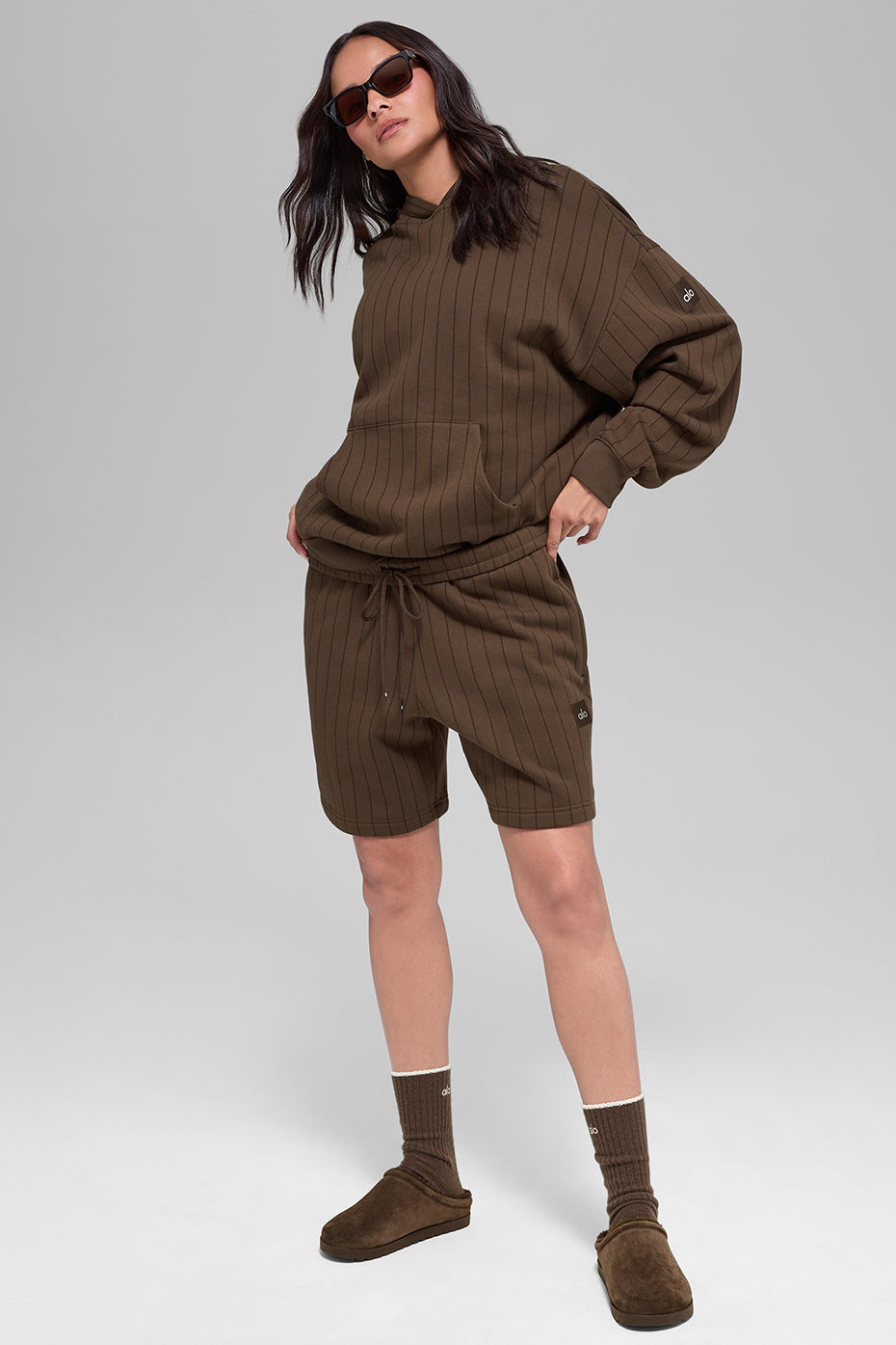 7 Pinstripe Short - Espresso Pinstripe