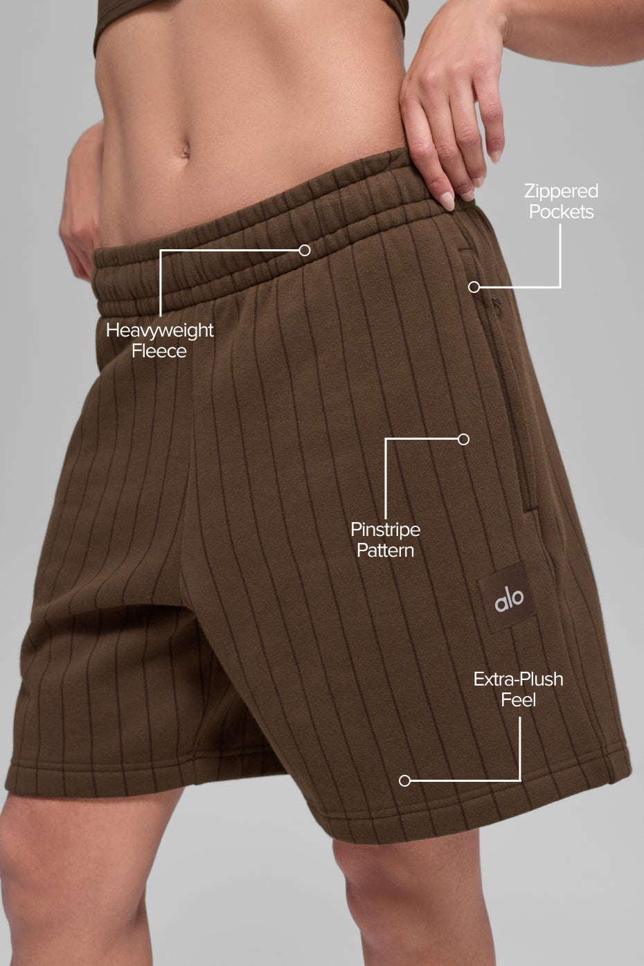 7 Pinstripe Short - Espresso Pinstripe