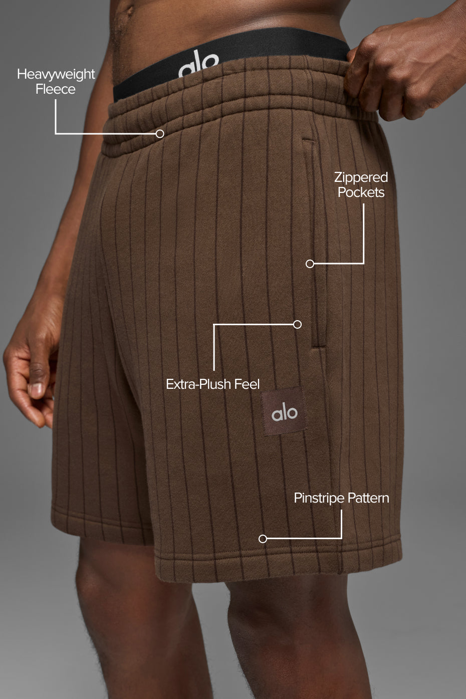 7 Pinstripe Short - Espresso Pinstripe