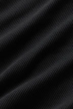 Ribbed Modal Cap Sleeve Top - Black