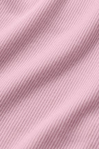Ribbed Modal Cap Sleeve Top - Pink Marshmallow