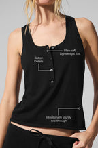 Supernatural Sweater Henley Tank - Black