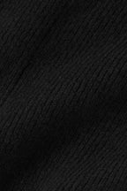 Wool Cashmere Ribbed Noble Crewneck Sweater - Black