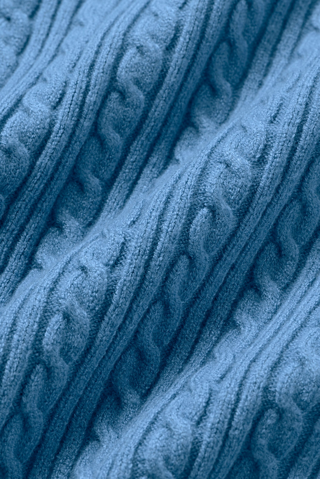 Mini Cable Sweater Cardigan - California Blue