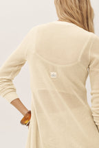Silk Cashmere Heatwave Long Cardigan - Sandy Beige
