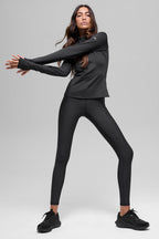 Airlift Winter Warm 1/4 Zip Long Sleeve - Black