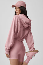 Sweet Escape Zip Up Hoodie - Vintage Pink